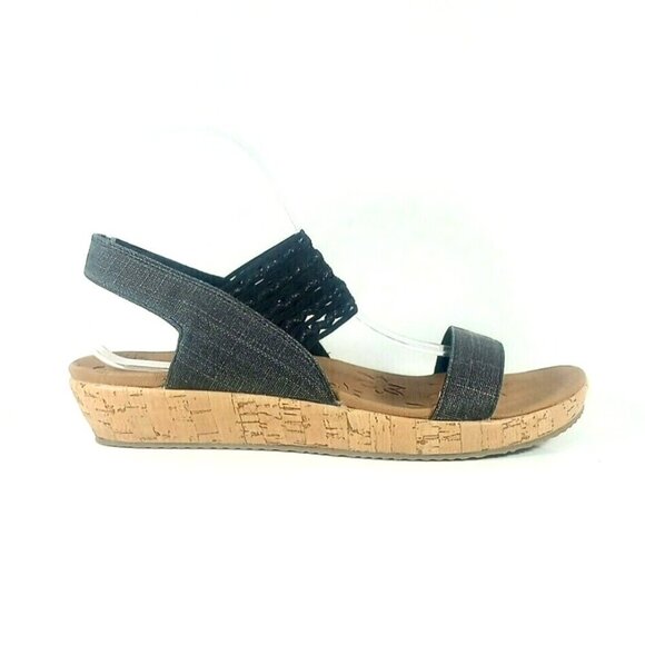 Skechers Luxe Foam Cali Brie Most Wanted Womens Faux Cork Slip On Sandals  - 10M - Picture 1 of 8